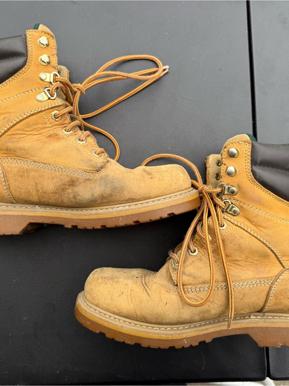 Brahma tan & brown leather boots size 9.5